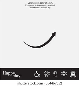 arrow indicates the direction. icon. vector design