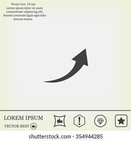 arrow indicates the direction. icon. vector design