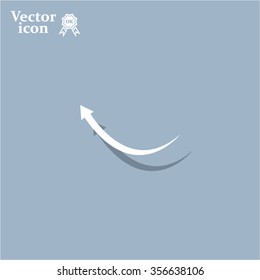 arrow indicates the direction. icon. vector design