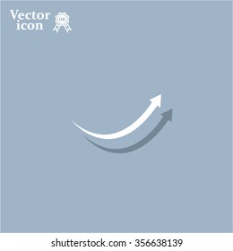arrow indicates the direction. icon. vector design