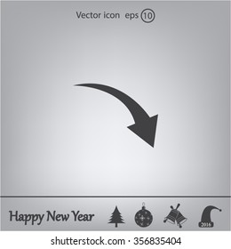 arrow indicates the direction. icon. vector design