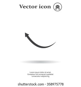 arrow indicates the direction. icon. vector design