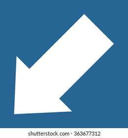 arrow indicates the direction icon, vector illustration. Flat design style