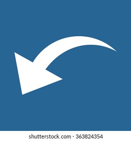arrow indicates the direction icon, vector illustration. Flat design style