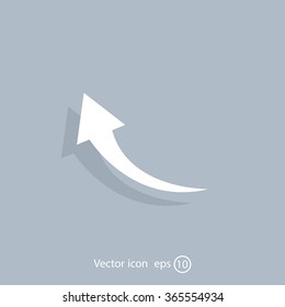 arrow indicates the direction. icon. vector design