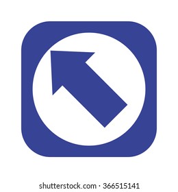 arrow indicates the direction icon, vector illustration. Flat design style