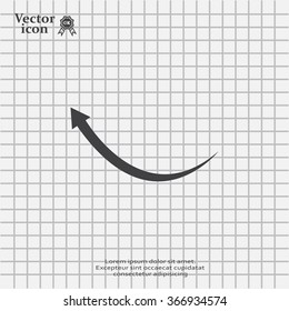 arrow indicates the direction. icon. vector design