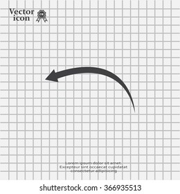 arrow indicates the direction. icon. vector design