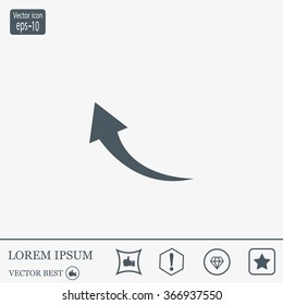 arrow indicates the direction. icon. vector design