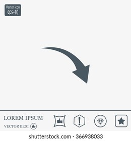 arrow indicates the direction. icon. vector design