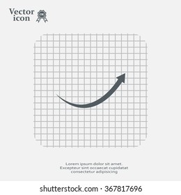 arrow indicates the direction. icon. vector design