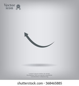 arrow indicates the direction. icon. vector design
