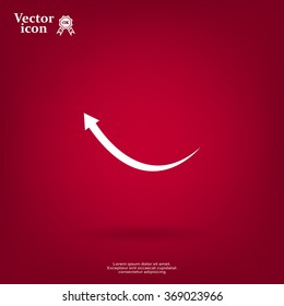 arrow indicates the direction. icon. vector design