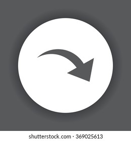 arrow indicates the direction icon, vector illustration. Flat design style