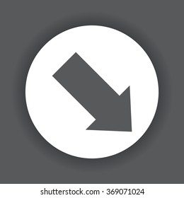 arrow indicates the direction icon, vector illustration. Flat design style