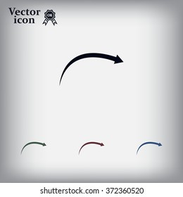 arrow indicates the direction. icon. vector design