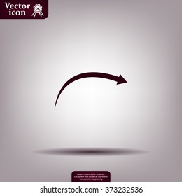 arrow indicates the direction. icon. vector design
