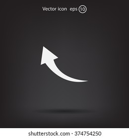 arrow indicates the direction. icon. vector design