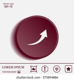arrow indicates the direction. icon. vector design
