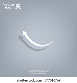 arrow indicates the direction. icon. vector design