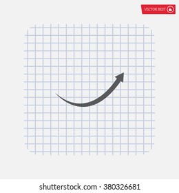 arrow indicates the direction. icon. vector design
