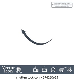 arrow indicates the direction. icon. vector design