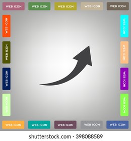 arrow indicates the direction. icon. vector design