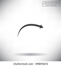 arrow indicates the direction. icon. vector design