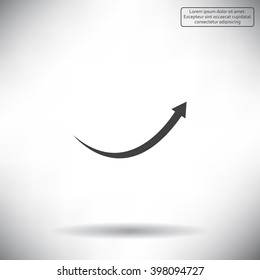 arrow indicates the direction. icon. vector design