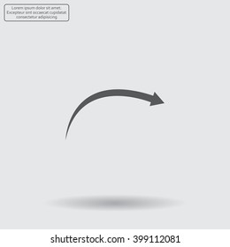arrow indicates the direction. icon. vector design