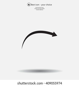 arrow indicates the direction. icon. vector design