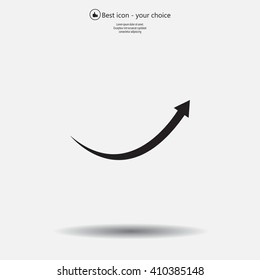 arrow indicates the direction. icon. vector design