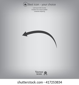 arrow indicates the direction. icon. vector design