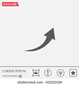 arrow indicates the direction. icon. vector design