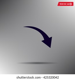 arrow indicates the direction. icon. vector design