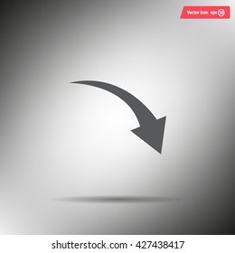 arrow indicates the direction. icon. vector design