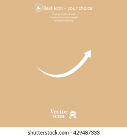 arrow indicates the direction. icon. vector design