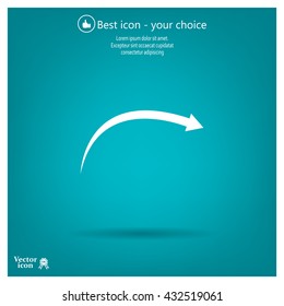 arrow indicates the direction. icon. vector design