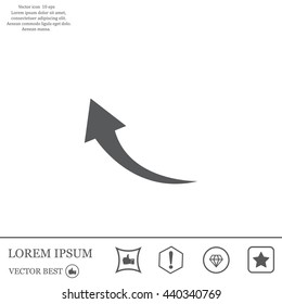 arrow indicates the direction. icon. vector design