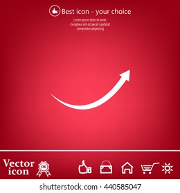 arrow indicates the direction. icon. vector design