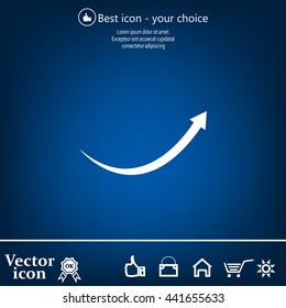 arrow indicates the direction. icon. vector design