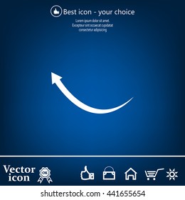 arrow indicates the direction. icon. vector design