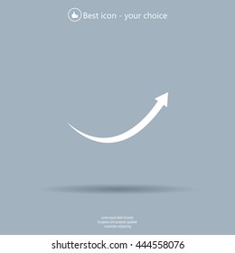 arrow indicates the direction. icon. vector design