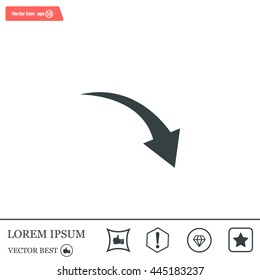 arrow indicates the direction. icon. vector design