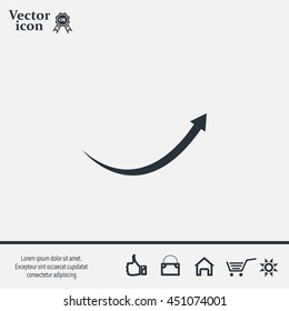 arrow indicates the direction. icon. vector design
