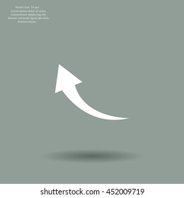 arrow indicates the direction. icon. vector design