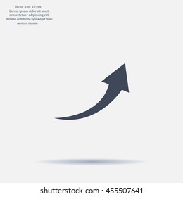 arrow indicates the direction. icon. vector design