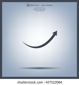 arrow indicates the direction. icon. vector design