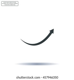 arrow indicates the direction. icon. vector design