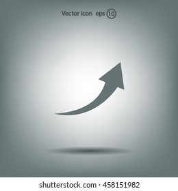 arrow indicates the direction. icon. vector design